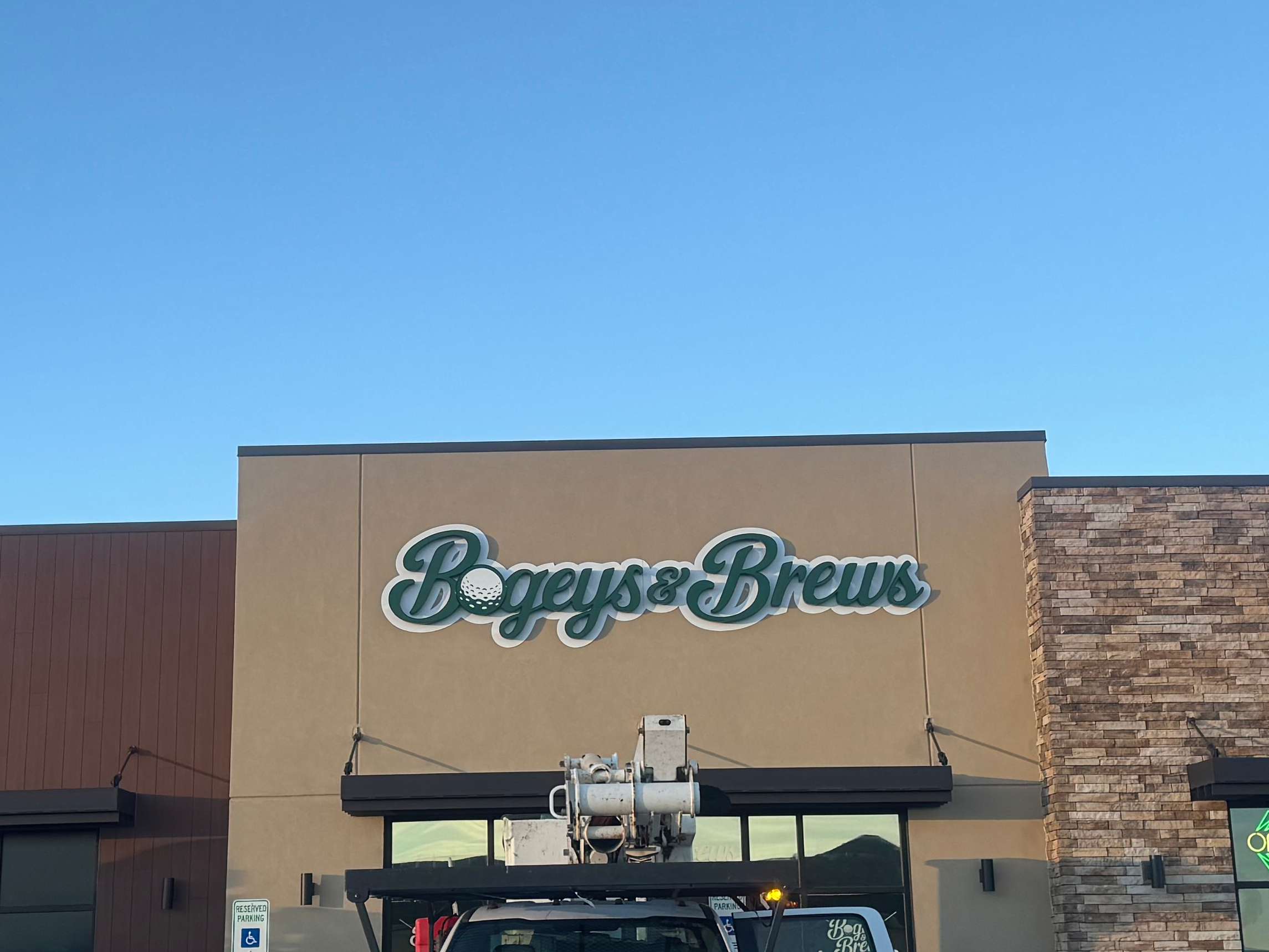 channel letters multi-sign installation